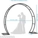 Round Garden Arch Trellis for Climbing Plants Outdoor, Metal Garden Arbor, Decorative Arch Frame for Garden, Events & Parties, Suitable for Backdrop and Balloon Decorations (Round)