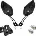 Bike Mirrors for Electric Bikes - 2 Pack Mirrycle Bike Mirrors, Handlebar Rearview Mirror, Bicycle Mirrors for Handlebars - Enhance Safety and Visibility on Your Electric Bike(Black)