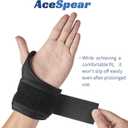 AceSpear Wrist Weights with Thumb Loops Lock for Men Women, Ankle Weights Weighted Gloves for Running Strength Training Walking Exercises (Black, 3 lbs x 2)