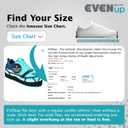 EVENup - Shoe Lift for Walking Boot I Adult Size Medium I Shoe Balancer for Use with Fracture Boots or Leg Length Discrepancy I 3 Adjustable Heights for Gait Improvement I Shoe Leveler, Shoe Riser