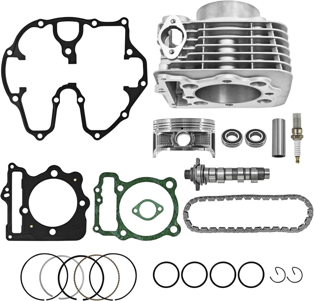 12209-KL4-005 10:1 Piston 89mm Stock Bore Cylinder Top End Rebuild Kit Compatible with Honda XR400R 1996-2004 TRX400X 2009-2014 TRX400EX 1999-2008 Replace 12191-KCY-673