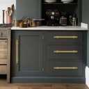 khtumeware 8 Inch Hole Center 10 Pack Champagne Bronze Heavy Duty Solid Satin Brass Cabinet Pulls, Kitchen Drawer Handles, for Dresser cabinets, cabinets