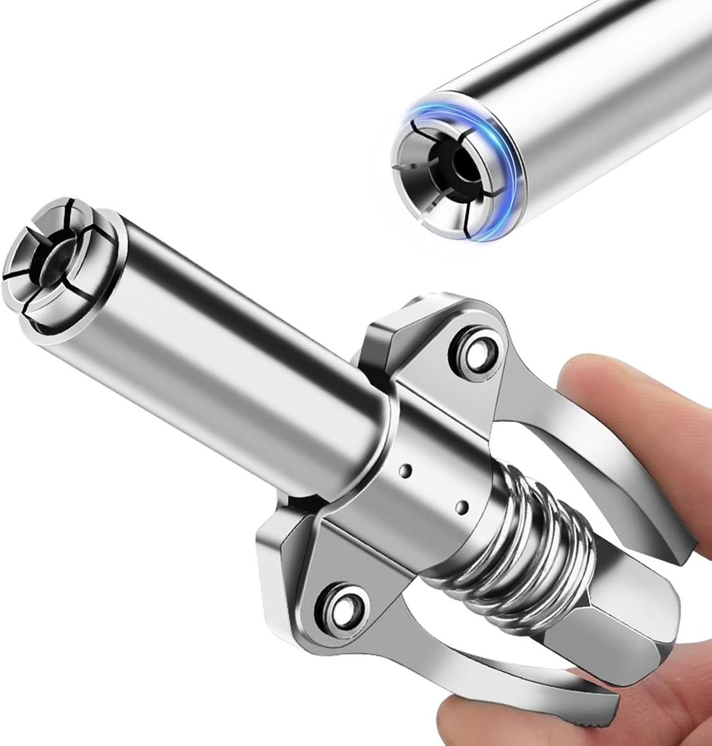 Grease Gun Coupler, Grease Joint Fittings, 12000PSI High Pressure Grease Nozzle Fittings, Compatible With All 1/8" NPT Grease Guns, For Greasing All Machinery And Equipment Filling