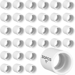 Retisee 30 Pcs 1-1/2 Inch PVC Pipe Coupling Adapter, Pipe Fitting Connector, Furniture Build Grade White PVC Connectors, SCH40 (Socket x Socket) for Home Industrial Use