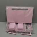 AUPSEN Pink Desk Organizers and Accessories, 2-Tier Wood Computer Monitor Stand with Drawer, Pen Storage & Phone Holder, Office Desk Accessories, Workspace Desktop Organization for Office Supplies