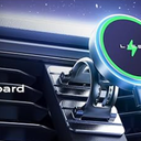 LISEN for 15W MagSafe Car Mount Charger,Magnetic Wireless Car Charger for iPhone 16 Pro Max Accessories,Magnetic Phone Holder for iPhone 16e 15 14 13 12,Samsung with MagSafe,Gifts for Men Women (Black)