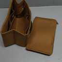 ZTUJO Purse Organizer Insert, Felt Bag Organizer with Metal Zipper, Handbag & Tote Shaper, For Speedy Neverfull Tote, 7 Sizes (Large, Light Coffee)