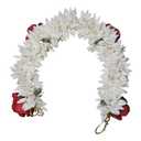 S,S Store Traditional Indian Hair Accessories Gajra Artificial Flower Jewelry Handmade Women Party Wear Bridal, Mehndi Hair Bun - Red White