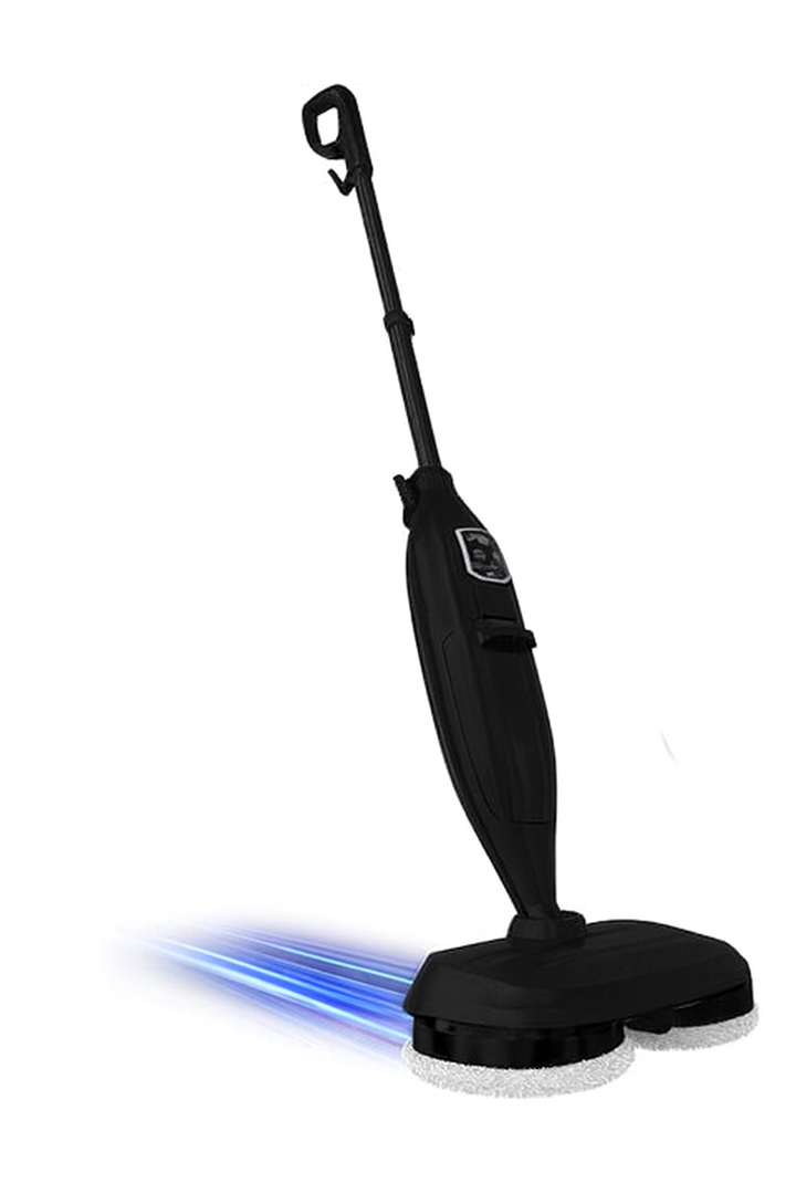 Steam Mop with 13 Accessories,Steam Cleaner for Home Use,Floor Scrubber spin mop for Hard Wood Floors,Steamer Deep Cleaning for Carpet, 4 Washable Mop Pads, 550ml Capacity,30 Second Heat-Up (Black)