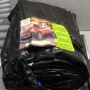 8'6"x22' Garage Floor Mats for Under Car,Non-Slip Garage Flooring Protector Parking Rugs Carpet,Heavy Duty Waterproof Rubber Containment Mat,Protect from Snow,Ice,Oil,Rain,Muds,with Squeegee,Velcro