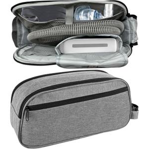 CPAP Travel Bag for AirMini CPAP Machine and Accessories, Portable CPAP Travel Case, CPAP Bag for Travel, CPAP Machine Travel Carry Storage, CPAP Supplies Organizer Case (Grey)