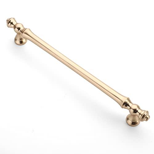 Asidrama 10 Pack 6.3 Inch(160mm) Brushed Brass Kitchen Cabinet Handles, Cabinet Pulls Kitchen Cabinet Hardware for Cupboard Drawer Pulls