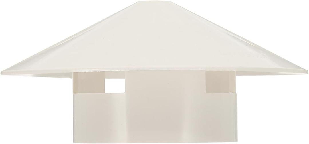 PATIKIL 3" Chimney Cap, Roof Vent Cap Cowl Rain Cover PVC Round Chimney Mushroom Shaped Air Vent Cover for Fireplace Exhaust Exterior Stove Pipe, White