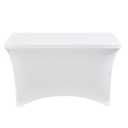 Iceberg iGear Stretch Fabric Table Cover, Fits 4' Table, Polyester/Spandex, White, 2x2x5', 2 Pack