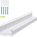 AZSKY 36 Inch Picture Ledge Shelf Floating Shelves Wall Mounted Set of 2 White