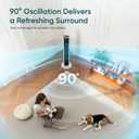 LEVOIT Tower Fan for Bedroom, 90 Oscillating Standing Fan with 28dB Quiet for Sleep, 25ft/s Velocity, 12H Timer, 5 Speeds 4 Modes, Remoter, Bladeless Room Fan for Home, Office, Indoor, 36 inch, White