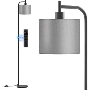 SIBRILLE Floor Lamp with Linen Shade, Dimmable Tall Standing Lamp with Remote Control & 3 Color Temperatures, Modern Corner Floor Lamps for Living Room Bedroom Office, 9W LED Bulb Included