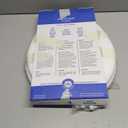 MAYFAIR 844CP 000 Edgewater Toilet Seat with Chrome Hinges will Never Come Loose, ROUND, Durable Enameled Wood, White