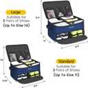 YOREPEK 2 Layer Golf Trunk Organizer, Golf Gifts for Men with Separate Ventilated Compartment for 2 Pair Shoes, Waterproof Car Trunk Locker for Balls, Tees, Clothes, Gloves, Gifts for Golfers
