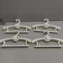 HGYZE Baby Hangers for Closet 20pcs, White Kids Clothes Hanger Plastic, 11-14" Adjustable Bulk Perchas for Newborn, Non-Slip Children Outfit Bear Hanger for Girl Boy Toddler Infant Nursery Clothing