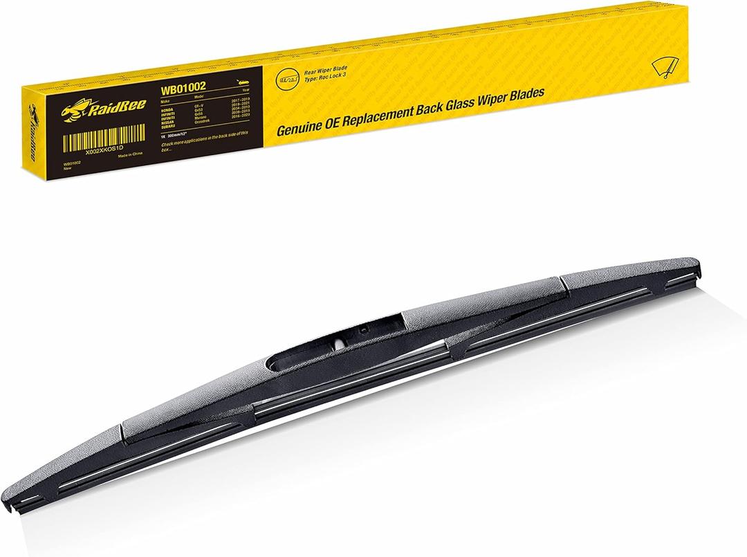 12 inch Rear Wiper Blade Replacement for Toyota Corolla Hatchback 2022-2019, Nissan Versa 2019-2014 Back Windshield Wiper (H306/12-B)