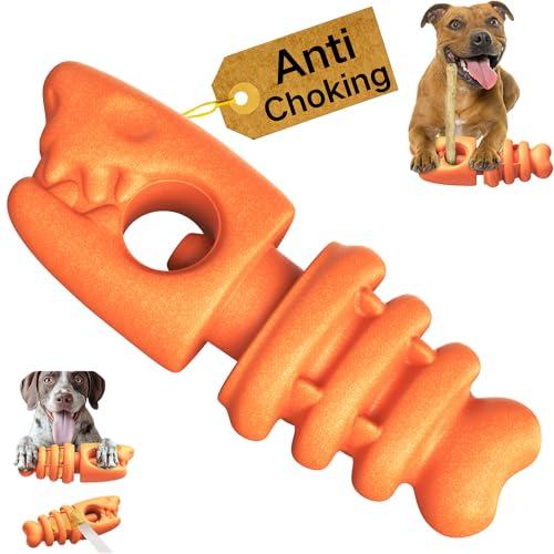 Bully Stick Holder for Dogs – Anti-Choking Chew Toy for Aggressive Chewers | Durable Nylon & Coffee Wood Treat Holder | 3-in-1 Dog Enrichment Toy with Peanut Butter Grooves | Dishwasher Safe shark org
