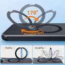 2 x 360 Spin Magnetic Stand for Google Pixel 9 Pro XL Case, 12FT Mil-Grade Protection, Fit for Magsafe, Anti-Fingerprint, Non-Slip Shockproof Slim Pixel 9 Pro XL Phone Case with Kickstand, Black