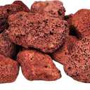 Tfwadmx Aquarium Red Lava Rock 10 Pack Fish Tank Volcanic Pumice Stones for Betta Fish Shrimp (1.96''-3.14'')