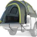 JOYTUTUS Pickup Truck Tent 2.0, Waterproof PU2000mm Double Layer for 2 Person, Portable Truck Bed Tent with Rainfly, 5.5'-6' Camping Preferred - Green (5.5-6 ft, Fiberglass rod, Gray Green)