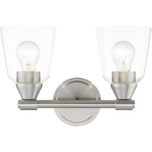 Livex Lighting, 16782-91, Catania, Vanity Sconce, Brushed Nickel Livex Lighting, 16782-91, Catania, Vanity Sconce, Brushed Nickel