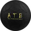 American Challenge All Terrain Rubber Soccer Ball  Durable Rubber Tread Cover, Hand Sewn with Butyl Bladder  Ideal for Street, Playground, Park & Grass Field Play (3, Black)