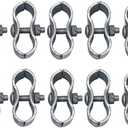 Plutreas Chain Link Fence Panel Clamps 1-5/8" Dog Kennel Panel Clamps for Round Pipe Panel Frame (Pack of 10)