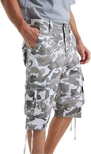 BEST SOUTH Men's Long Cargo Shorts Casual Below Knee 13 Inches Capri Shorts Relaxed Fit with Pockets Size 42
