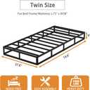 Twin Box Spring Bed Base 9 Inch, 1500lbs Heavy Duty Box Spring Twin Size Metal Mattress Foundation, Tool-Free Easy Assembly, Noise Free