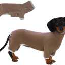 Dachshund Dog Turtleneck Warm Sweater, Winter Clothes, Suitable for Dachshunds (Brown, Small)