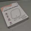 DESCHEN Rechargeable Travel Makeup Vanity Mirror with Lights and Magnification, 7" Portable 1X/10X Magnifying Mirror with 4 Color Light, Lighted Makeup Mirror with Magnification, Folding LED - Black