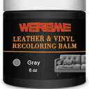 WERBME Leather Recoloring Balm - Leather & Vinyl Repair Balm for Furniture, Couches,Car Seats, Auto Interior & Accessories, Restores Faded, Worn, Scratched and Cracked Leather Surfaces (Gray)