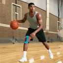 10 PCS Precut Kinesiology Tape for Knees, Knee Support Tape, Athletic Tape,Long-Lasting Support for Running and Fitness Exercises (Blue Color)