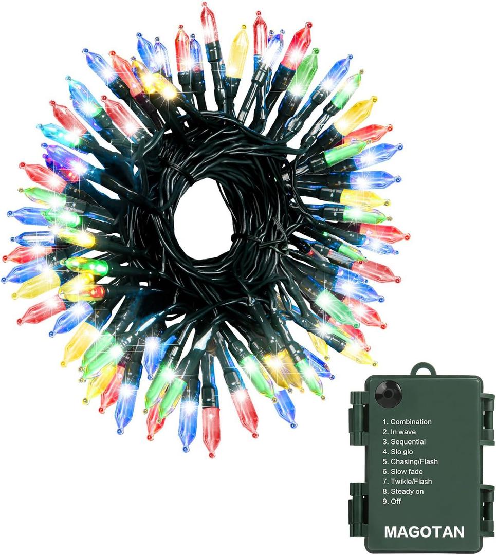 Christmas Lights, Battery Operated String Lights 18ft 50 LED 8 Modes LED Mini Lights with Timer for Christmas Tree Wreath Party Home Indoor Outdoor Decor, Waterproof, Multi Color