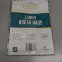 Nubliss 2-Pack Large, Reusable Organic Linen Bread Bags for Homemade Bread - BPA-Free Inner Plastic Lining - Durable Breads Storage - Sourdough Loaf Bags - Perfect for Sour dough Loaves & Baguettes (Off White)