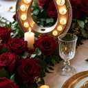 Floweroyal 15PCS Burgundy Roses, Artificial Flowers 4.33" Velvet Flowers with Long Stem Fake Roses for Mom, Wife, Anniversary Birthday Valentine's Day Gift for Women