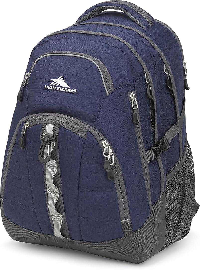 High Sierra Access 2.0 Laptop Backpack, True Navy/Mercury, One Size Dark Blue