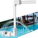 Pool Fountain Waterfall Spray, Briidea Adjustable Water Fun Sprinklers Cool Pool Accessories Decor, Fits Most 1.5" In Ground & Above Ground Return Jets