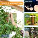 Black Screw Hooks with Safety Lock 2.3" Rustproof Metal Ceiling Hooks for Hanging Plants, Baskets,String Lights & Outdoor Decor, 40LB Capacity (40, Black)