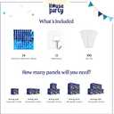HOUSE OF PARTY Blue Shimmer Wall Backdrop - 24 Pcs Square Sequin Wall Panels Shimmer Backdrop, Wall Decor for Birthday Decorations, Wedding & Bachelorette Party