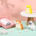 4 Pcs Fat Taba Cat Pinch Kit Cute Soft Fidget Squeeze Stress Relief Kawaii Funny Taba Kitten Ideal Memorial Gift for Cat Lovers Adult Fun