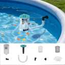 Above Ground Pool Skimmer,No Installation Required, no Adjustable Bracket Required,Comes with 10 Filter Socks, Special Note: The Pool Pump Flow Rate Must not Exceed 2100 GPH(Turquoise)