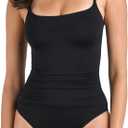La Blanca Women's One Piece Swimsuit Island Goddess Shirred Side Women's Bathing Suit, 10