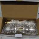 BESTTEN Keyed Entry Door Knob with Lock, Interior and Exterior Door Lock, Standard Ball, Satin Nickel