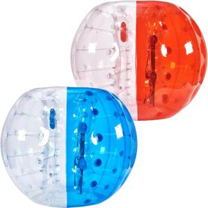 VEVOR Inflatable Bumper Ball 2 Packs; 2FT/3FT/4FT/5FT Body Size Adult Human Bubble Ball, Bumper Bubble Soccer Ball for Teens/Adults
